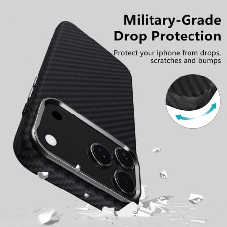 Чохол Tech-Protect Ion Carbon MagSafe на iPhone 17 Pro Max - Gray/Black