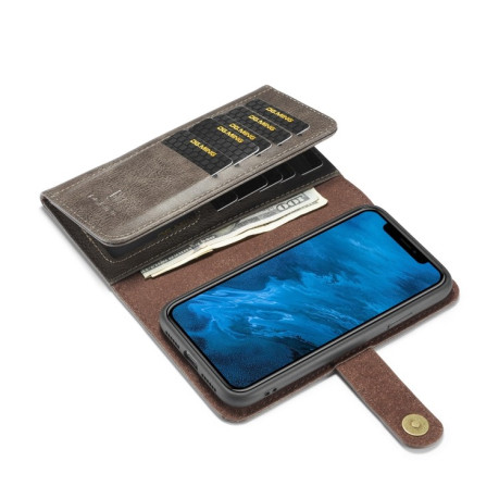 Чехол-кошелек DG.MING Triple Fold для iPhone 11 - серый