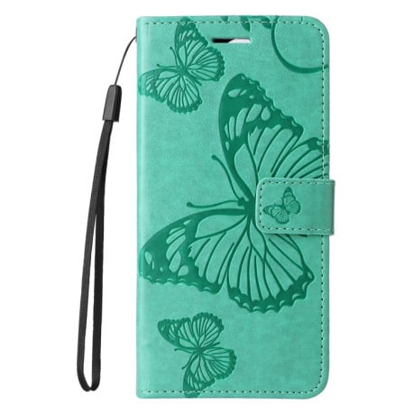 Чохол-книжка Embossed Butterfly для Xiaomi Redmi 14C 4G/Poco C75/Redmi A4 5G - зелений