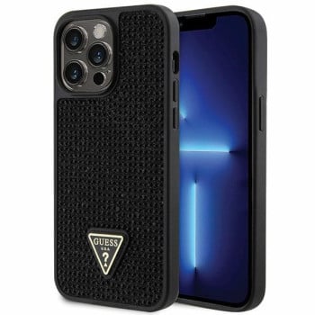 Оригінальний чохол Guess Rhinestone Triangle для iPhone 14 Pro Max - black