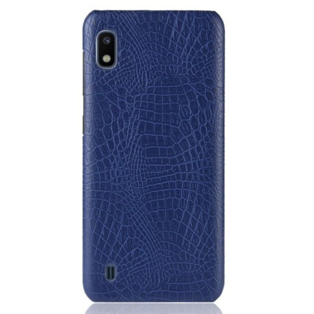 Ударопрочный чехол Crocodile Texture на Samsung Galaxy A10-синий