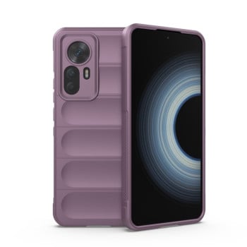 Силиконовый чехол Magic Flannel для Xiaomi Redmi K50 Ultra / Xiaomi 12T/12T Pro - фиолетовый