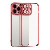 Противоударный чехол Electroplating High для iPhone 15 Pro - красный