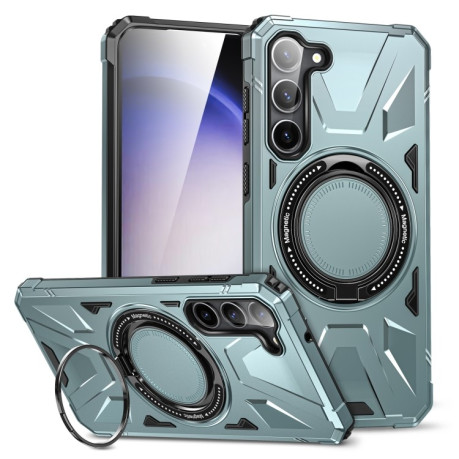 Протиударний чохол HTM MagSafe Magnetic Shockproof with Ring Holder  для Samsung Galaxy S25+ 5G - зелений