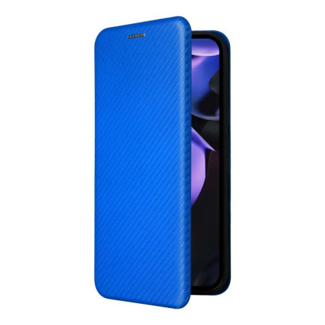 Чохол-книжка Carbon Fiber Texture на Google Pixel 9a - синій