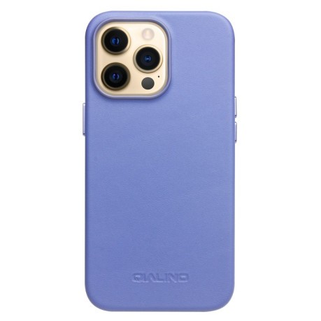 Кожаный чехол QIALINO Nappa Leather Case (with MagSafe Support) для iPhone 13 Pro Max - фиалковый