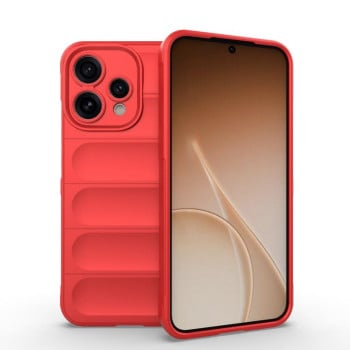 Силиконовый чехол Magic Flannel для OPPO Reno15 5G Global / Reno 15c 5G — красный