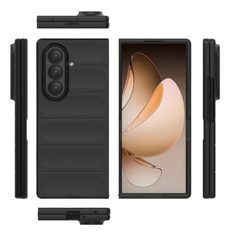 Силиконовый чехол Magic Flannel для Samsung Galaxy Fold 7 5G - черный