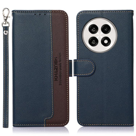 Чехол-книжка KHAZNEH Litchi Texture для OnePlus 13R/Ace 5/Ace 5 Pro - синий