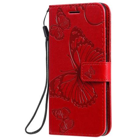 Чохол-книжка Pressed Printing Butterfly Pattern на Samsung Galaxy S20 -червоний