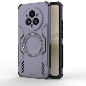 Противоударный чехол Armor Magnetic Ring для Realme 14 Pro+ 5G - фиолетовый