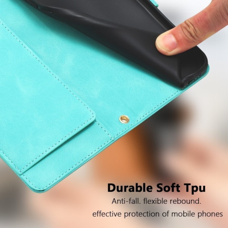 Чохол-книжка Tulips Embossed Leather для iPhone 16e - зелений