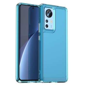 Чехол Candy Series гибрид с усиленными бортиками на Xiaomi 12 Pro - синий
