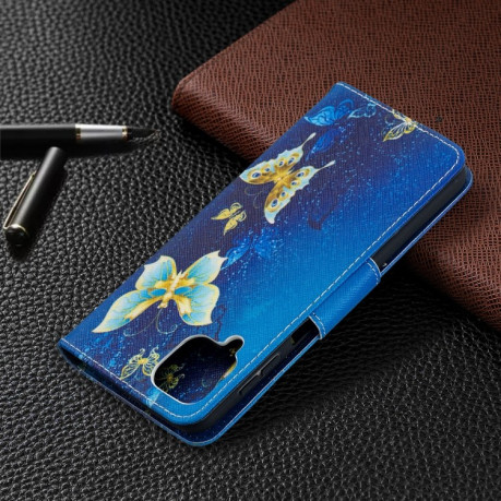 Чохол-книжка Colored Drawing Samsung Galaxy A12/M12 - Blue Butterfly