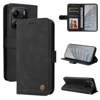 Чехол-книжка Skin Feel Life Tree для Xiaomi Redmi Note 14 4G 164.84mm - черный