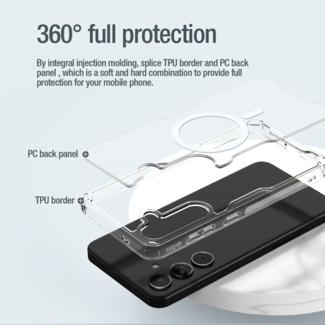 Чохол NILLKIN Ultra Clear Magsafe для Samsung Galaxy S24+ 5G - прозорий