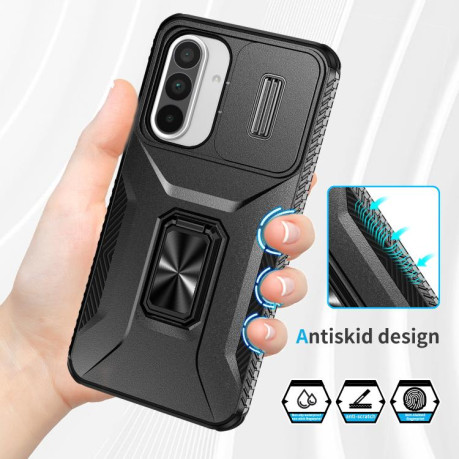 Противоударный чехол Sliding Camshield для Samsung Galaxy A36 - черный