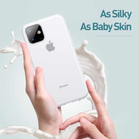 Силиконовый чехол Basues  Jelly Liquid Silicone на iPhone 11 - белый матовый