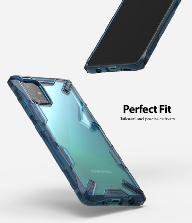 Оригинальный чехол Ringke Fusion X Design durable на Samsung Galaxy A51 blue