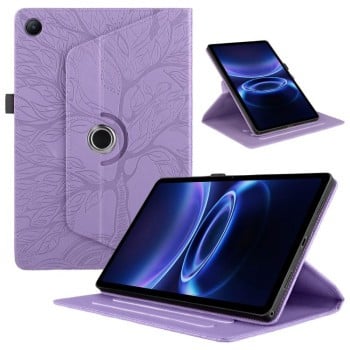 Чохол-книжка Tree Life Embossed Rotation Leather на Xiaomi Redmi Pad 2 SE 9.7 2026 — фіолетовий