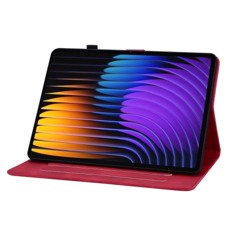 Чехол-книжка Lily Embossed Leather для Xiaomi Pad 7/Pad 7 Pro - красный