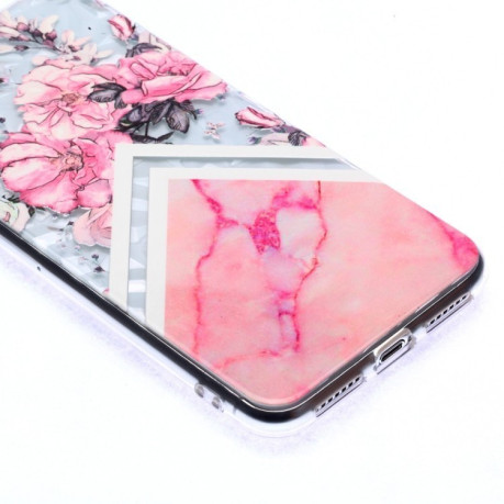 Чехол Marble Flower Pattern Diamond Texture Oil Embossed на iPhone XS Max