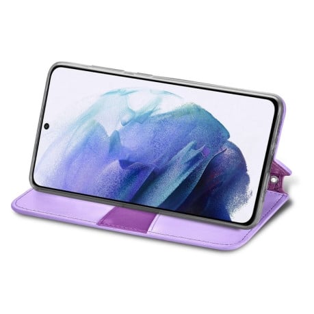 Чехол-книжка Blooming Mandala для Samsung Galaxy S22 5G - фиолетовый