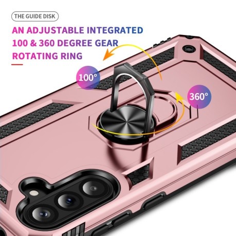 Протиударний чохол HMC 360 Degree Rotating Holder  для Samsung Galaxy A36 5G - рожеве золото