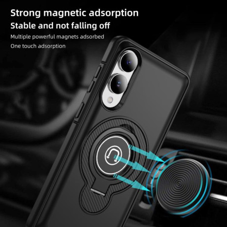 Протиударний чохол Ring Holder Magnetic для Samsung Galaxy S25 Edge 5G - чорний
