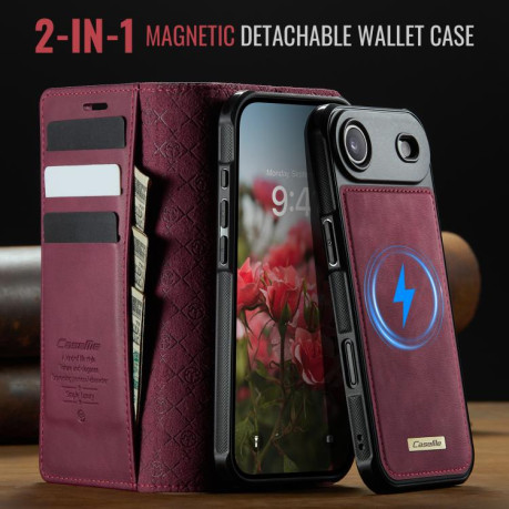 Чехол-книжка CaseMe C49 магнитный с RFID-блокировкой для iPhone Air — красный