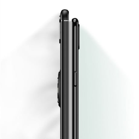 Ударозащитный чехол Metal Ring Holder 360 Degree Rotating на Samsung Galaxy A12 - черный