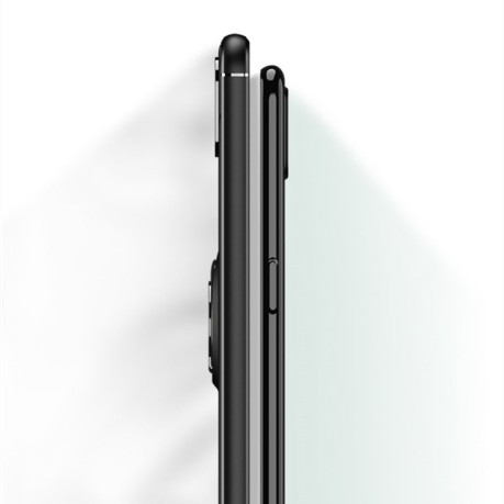 Ударозащитный чехол Metal Ring Holder 360 Degree Rotating на Samsung Galaxy A12 - черно-синий