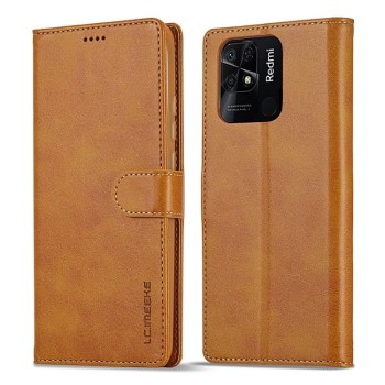 Чохол книжка LC.IMEEKE Calf Texture на Xiaomi Poco C40/Redmi 10c - коричневий
