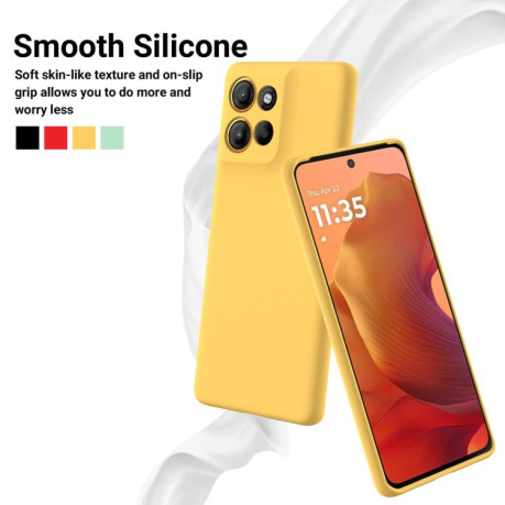 Силіконовий чохол Solid Color Liquid Silicone Motorola Moto G15 Power - жовтий
