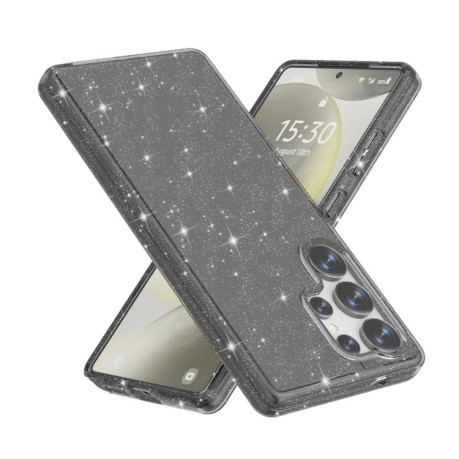 Противоударный чехол Terminator Style Glitter для Samsung Galaxy S25 Ultra 5G - черный