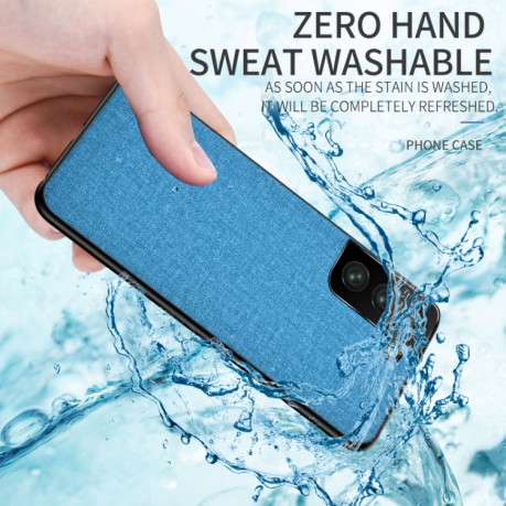 Протиударний чохол Cloth Texture на Samsung Galaxy S21 - синій