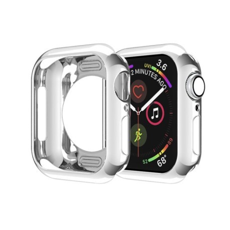 Противоударная накладка Round Hole для Apple Watch Series 3 / 2 / 1 42mm - серебристая