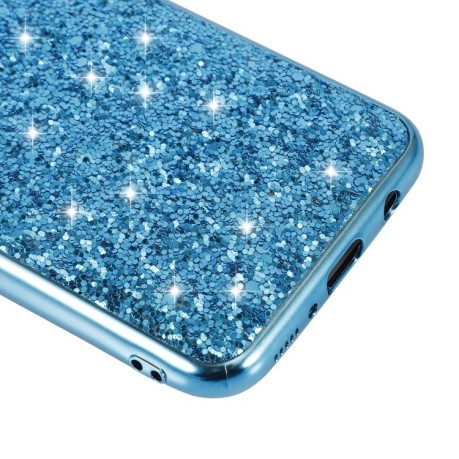 Ударозащитный чехол Glittery Powder на Samsung Galaxy M21/M30s - серебристый