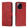 Чохол-книжка Stitching Calf Texture для Xiaomi 13 - червоний