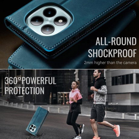 Чохол-книжка CaseMe 033 з фактурою Calf і захистом від сканування RFID на Xiaomi Poco 8 Pro/Redmi Note 15 Pro+ 5G Global 163.3mm — зелений