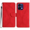 Чехол-книжка Stitching Embossed Leather на OPPO A6 Pro 4G / 5G Global — красный