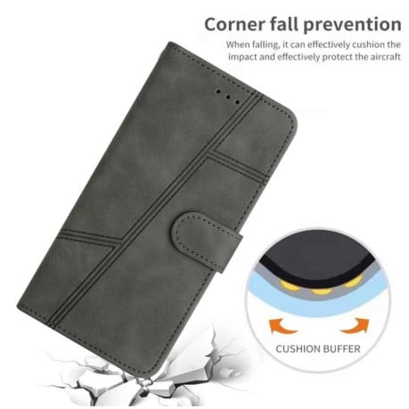 Чехол-книжка Stitching Skin Feel на Xiaomi Redmi 15C 5G / 4G EU 173mm - серый