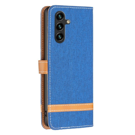 Чохол-книжка Color Matching Denim Texture на Samsung Galaxy A55 5G - синій
