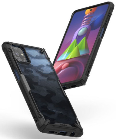 Оригінальний чохол Ringke Fusion X Design durable на Samsung Galaxy M51- Camo Black