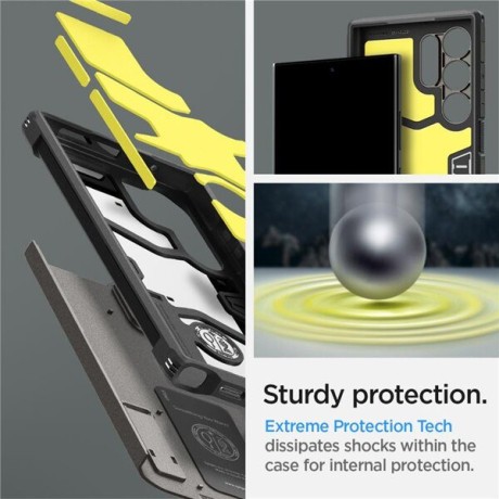 Оригинальный чехол Spigen Tough Armor на Samsung Galaxy S24 Ultra - Gunmetal