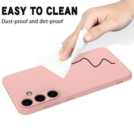 Силіконовий чохол Solid Color Liquid Silicone  для Samsung Galaxy S25+ 5G - рожевий