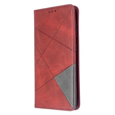 Чохол-книжка Rhombus Texture на Samsung Galaxy S20 -червоний