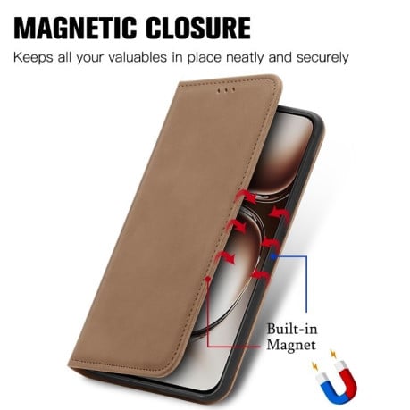 Чехол-книжка Retro Skin Feel Business Magnetic на OnePlus Nord 4 - коричневый