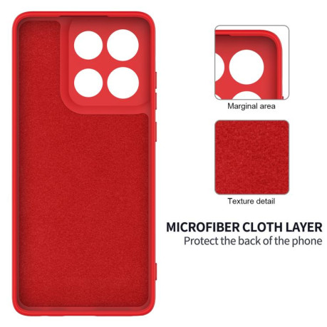 Силиконовый чехол Solid Color Liquid Silicone на Motorola Edge 60 - красный