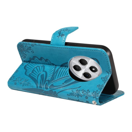 Чохол-книжка Swallowtail Butterfly Embossed Leather для Xiaomi Redmi 14C 4G/Poco C75/Redmi A4 5G - синій